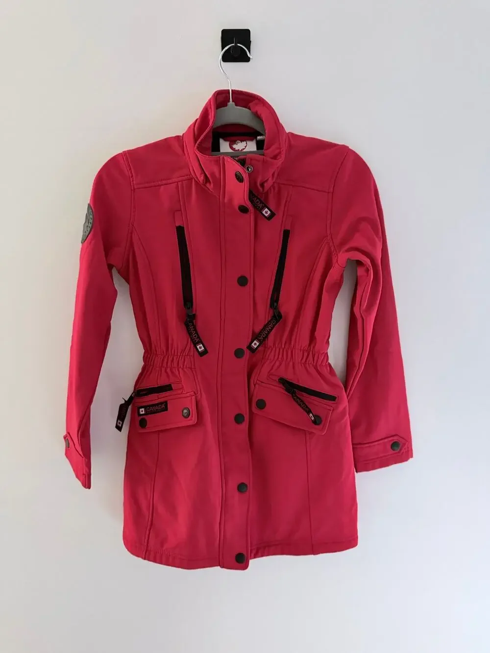Canada Weather Gear Kids Red Softshell Jacket-Size L (14/16)